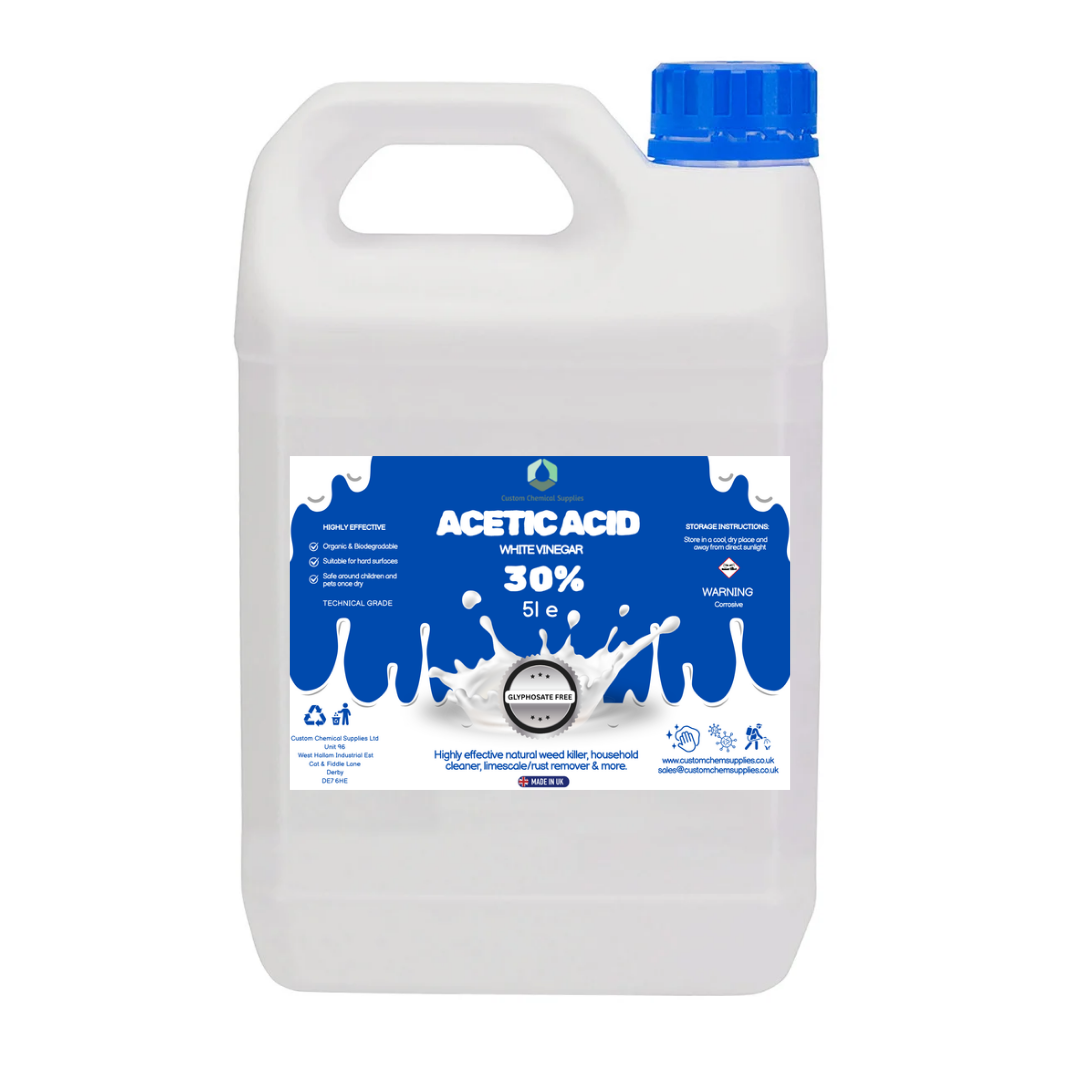 30% Acetic Acid, 6 x Stronger Than Regular Spirit White Vinegar, 5L Weed Killer