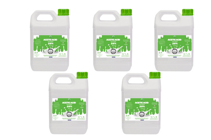 20% Acetic Acid 4 x Stronger Than Regular Spirit White Vinegar, 5L Weed Killer