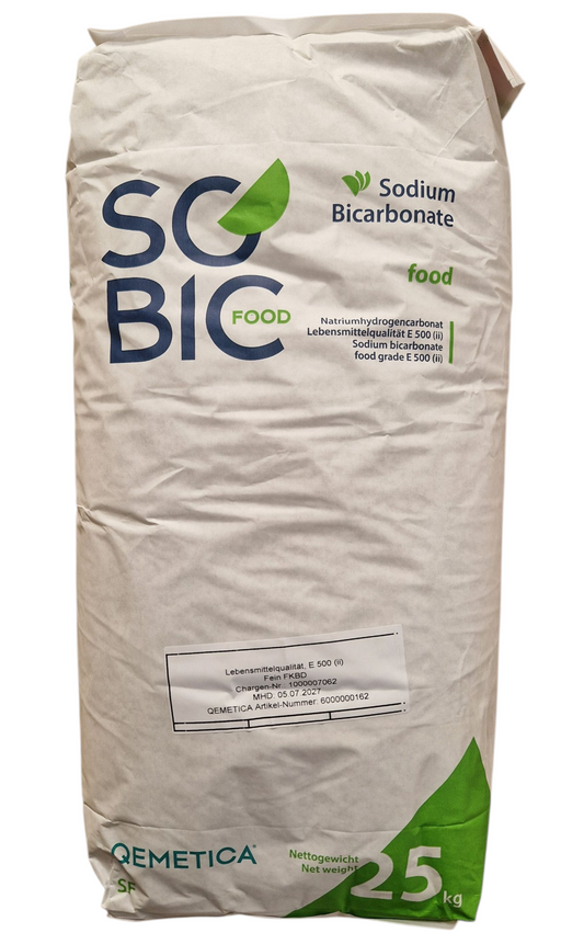 Sodium Bicarbonate 25kg – Bag of Fine Food Grade Baking Soda for Cooking, Baking, Home Cleaning & Bath Bombs – Fine Powder, Deodorises & Removes Grime – FCC E500