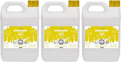 40% Acetic Acid, 8 x Stronger Than Regular Spirit White Vinegar, 5L, Weed Killer