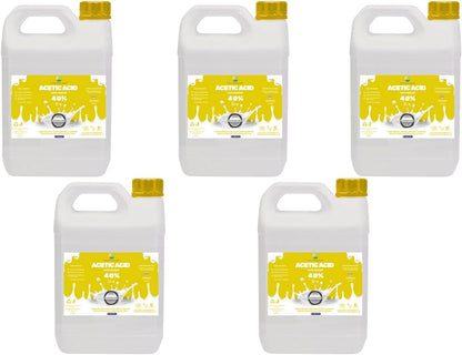 40% Acetic Acid, 8 x Stronger Than Regular Spirit White Vinegar, 5L, Weed Killer