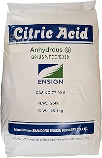 CITRIC ACID | 25KG BAG | 100% Anhydrous | Fine | GMO Free | Food Grade, Bath Bombs, Home Brew, Cleaning, Cooking, Descaling, Preservative.