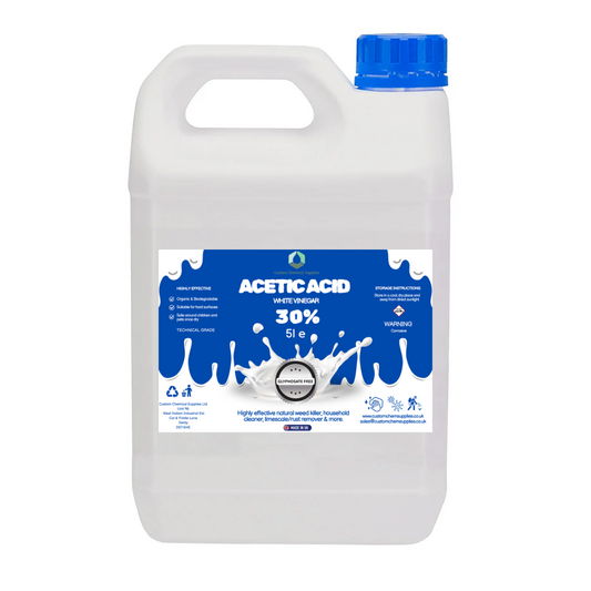30% Acetic Acid, 6 x Stronger Than Regular Spirit White Vinegar, 5L Weed Killer