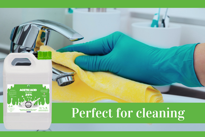 20% Acetic Acid 4 x Stronger Than Regular Spirit White Vinegar, 5L Weed Killer
