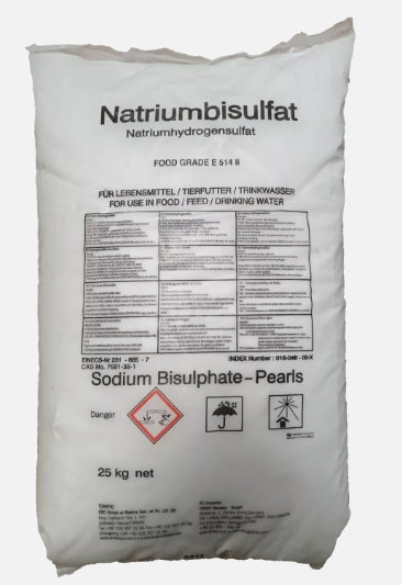 Sodium Bisulphate 25KG bag pH Minus Dry Acid Food Grade