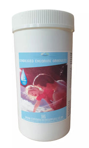 1KG stabilised chlorine granules for hot tub spas and pools low dust high quality