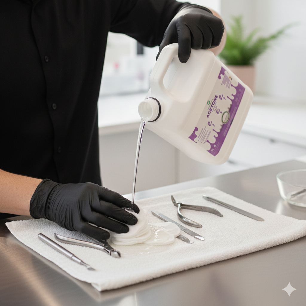 Acetone 100% Pure Acrylic Nail Remover Premium UV/LED Gel Nail Polish Remover