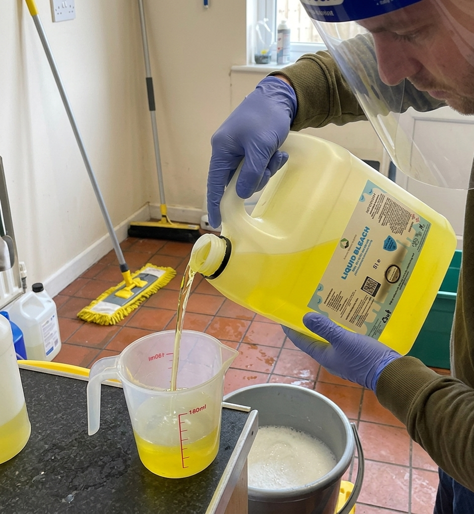 Liquid Bleach - (contains sodium hypochlorite)