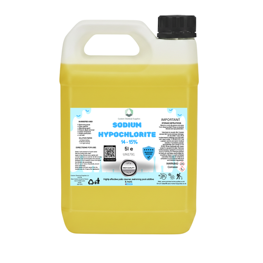 Sodium Hypochlorite 14-15%, Patio Cleaner | High Strength, Swimming Pool Chlorine