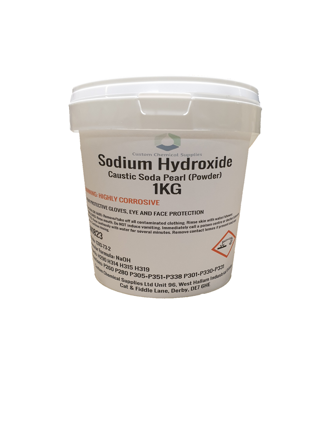 Caustic Soda Sodium Hydroxide Lye 99% Powder - 1KG TUB
